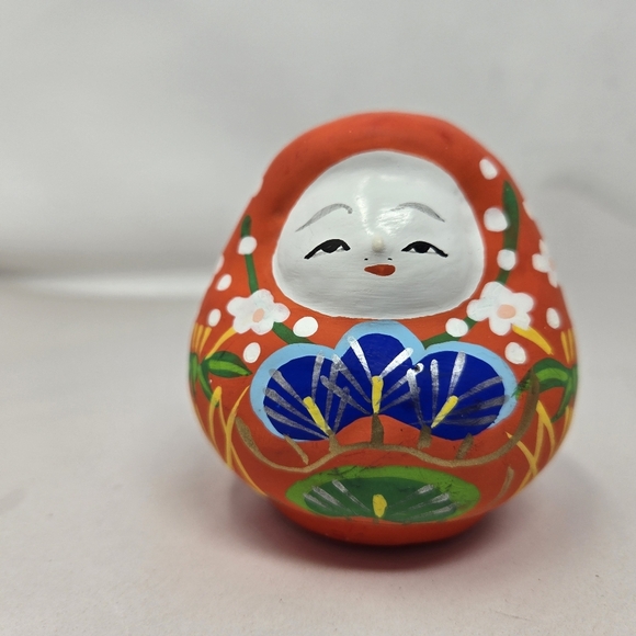 Kaga Hachiman Okiagari Handmade & Painted Figurine Lightweight Colorful Asian - Picture 2 of 9